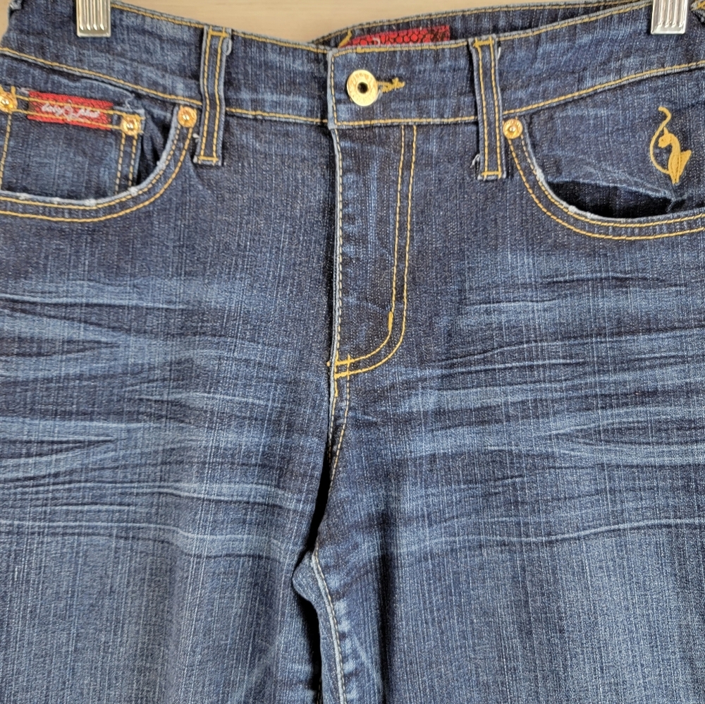 Y2K Baby Phat Authentic Flare Leg Jeans Women's Size 9 USA Made - Picture 3 of 16